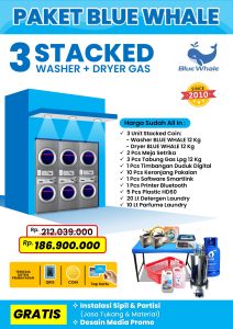 paket laundry koin - laundry digital - blue whale