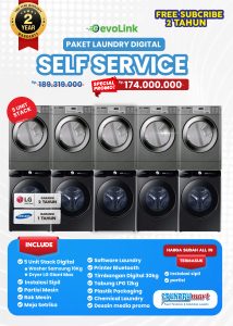 bisnis laundry self service - lg giant max