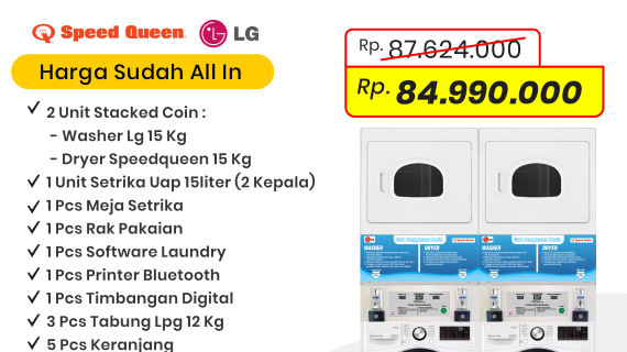Paket laundry - LG 15 2 Stacked - washer lg