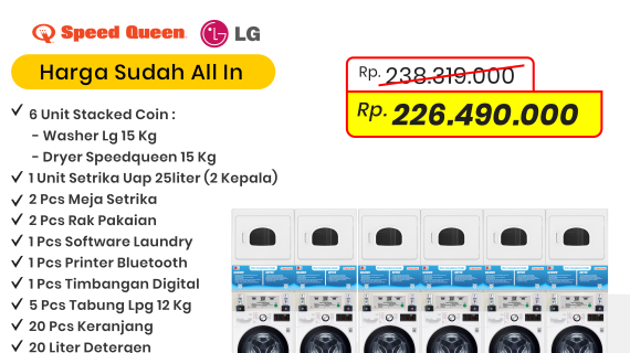 paket laundry digital - laundry koin - 6 stacked